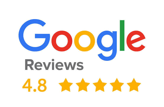 Google Reviews, 4.8 out of 5 stars